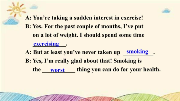 Module 5 Look after yourself Unit 3 Language in us