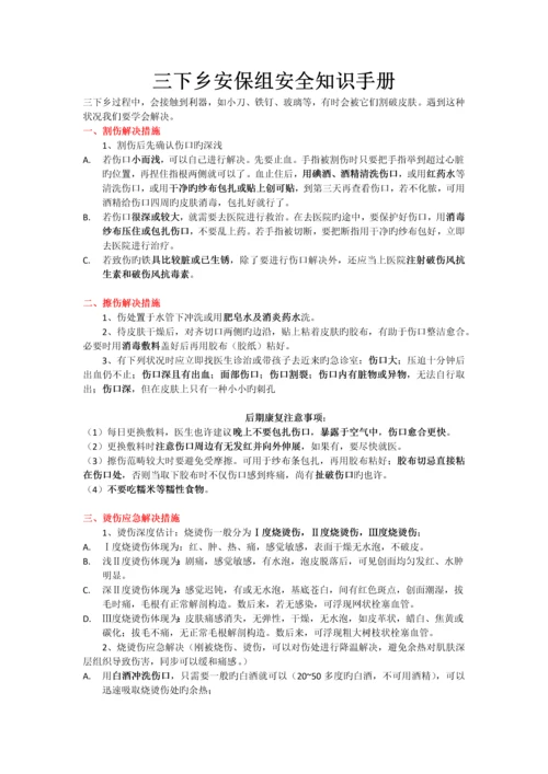三下乡安保组安全知识手册.docx