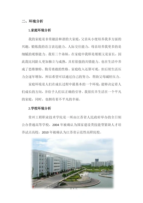 13页4600字药品生产技术专业职业生涯规划.docx