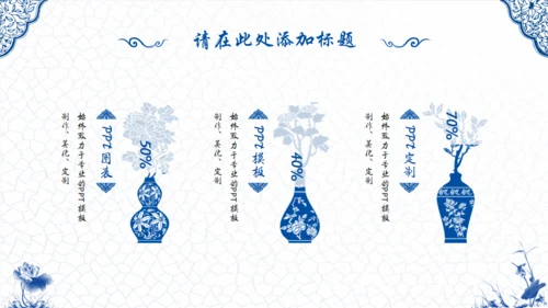 青花瓷中国风通用PPT模版