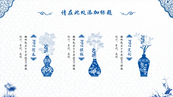 青花瓷中国风通用PPT模版