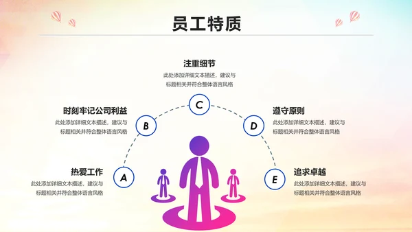 青春活力企业员工入职培训PPT模板