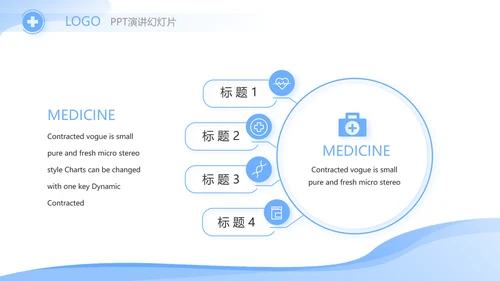 蓝色大气医疗行业工作汇报动态PPT