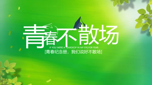 致青春毕业季青春毕业纪念册PPT