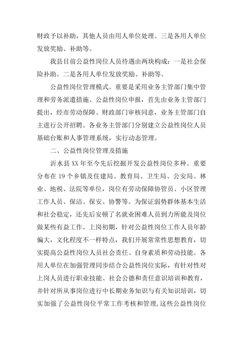 公益性岗位开发管理情况的调研报告.docx