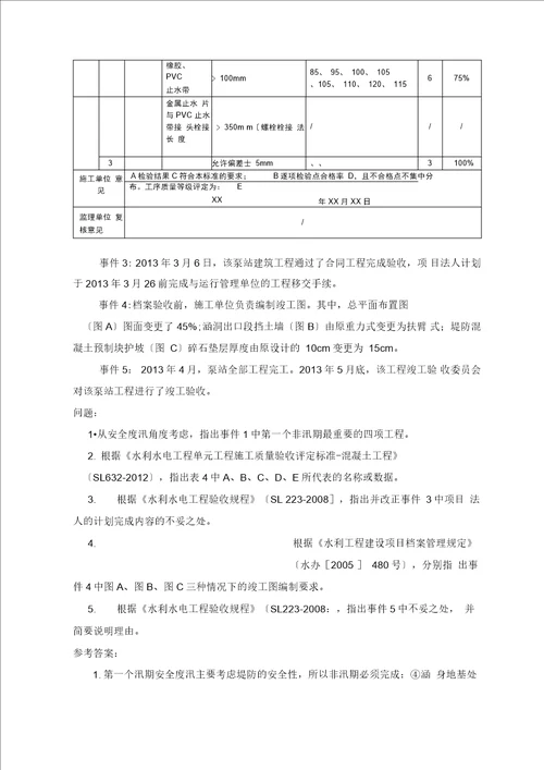 2015年二级建造师水利水电工程管理与实务真题及答案