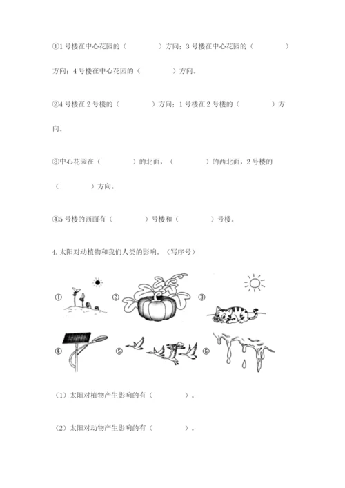 教科版二年级上册科学期末测试卷含答案【最新】.docx