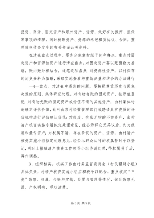 高XX县区农村集体经济组织清产核资工作实施方案 (4).docx