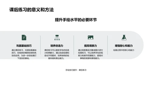 小学手绘技巧教学PPT模板