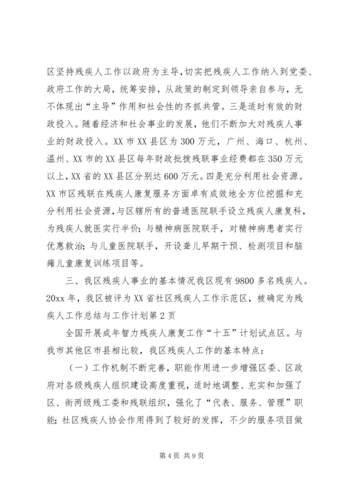 残疾人工作总结与工作计划 (9).docx