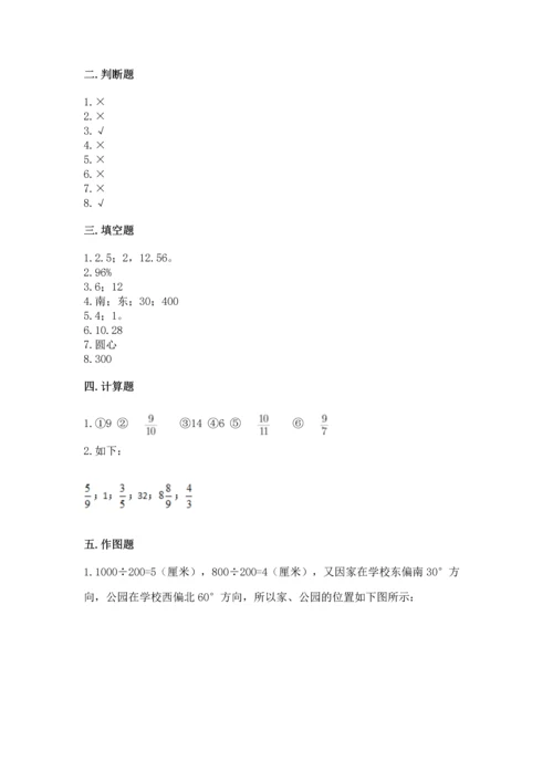 小学数学六年级上册期末卷精品【各地真题】.docx