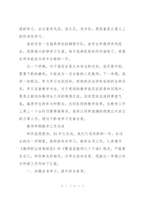 教师学期教学工作总结三篇.docx