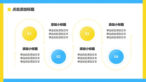 黄蓝色插画风小升初升学简历PPT模板