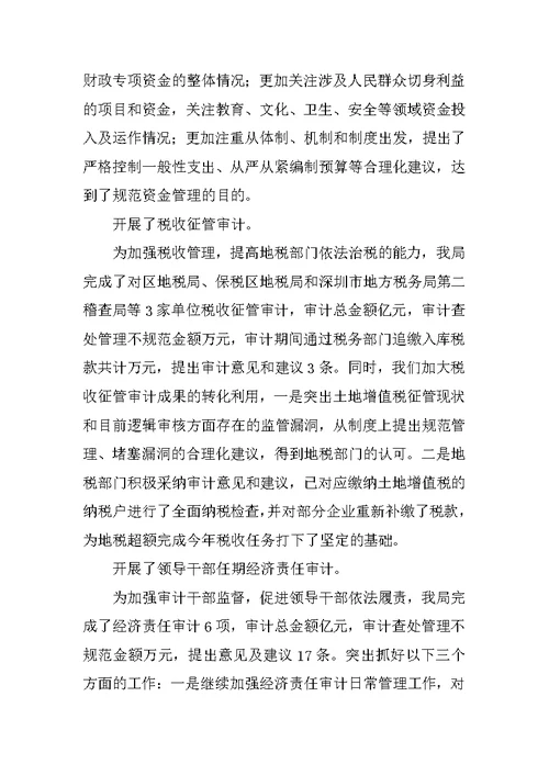 审计局年度个人工作总结三篇范文