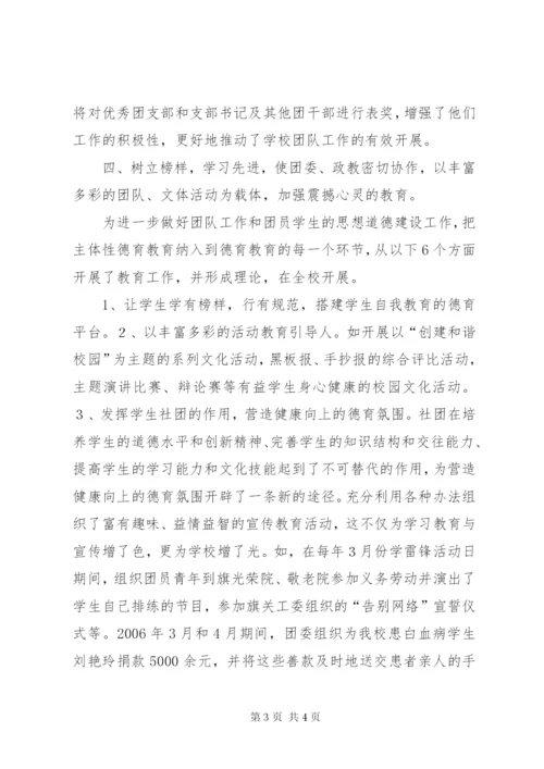 学校优秀团委书记事迹材料.docx