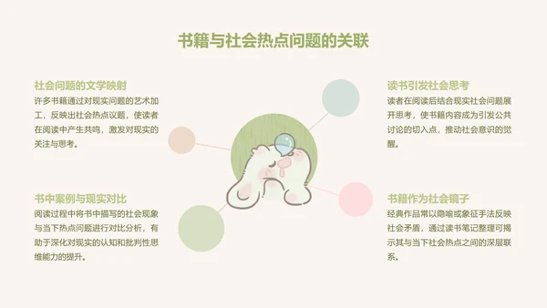 眠眠兔绿色卡通风读书笔记