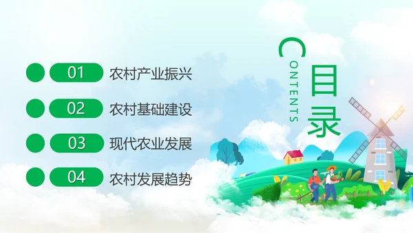 农业现代，农村现代化PPT模板