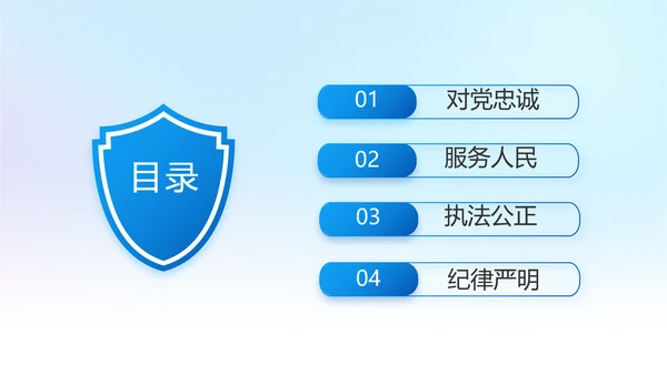 蓝色大气公安警察工作汇报PPT动态模板