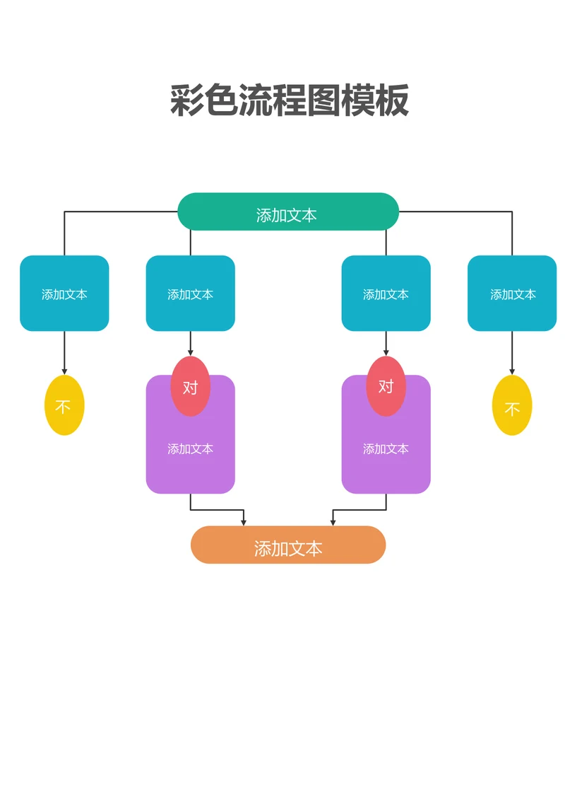 彩色流程图模板