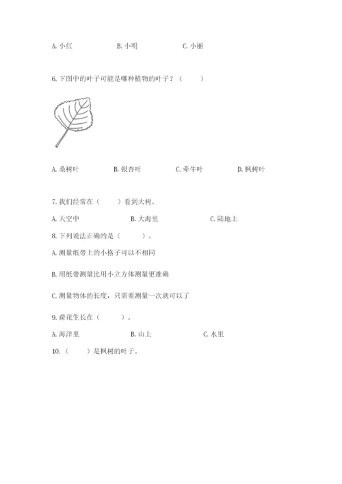 教科版一年级上册科学期末测试卷附参考答案（研优卷）.docx