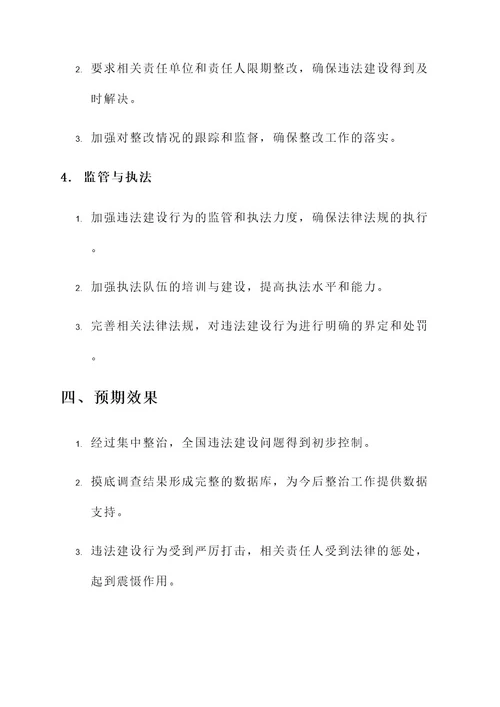 集中整治违法建设工作方案