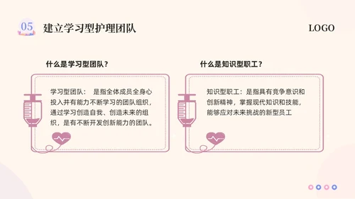 粉紫插画护理团队与文化建设PPT模板宣传PPT动态PPT团团队建设