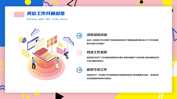 孟菲斯风格互联网行业述职PPT模板