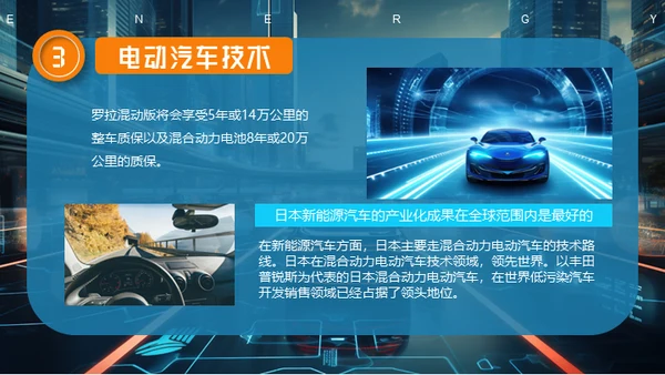新能源汽车电动汽车概念车通用PPT模板