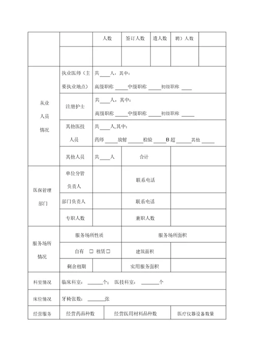 昆山基本医疗保险定点医疗机构协议管理申请表