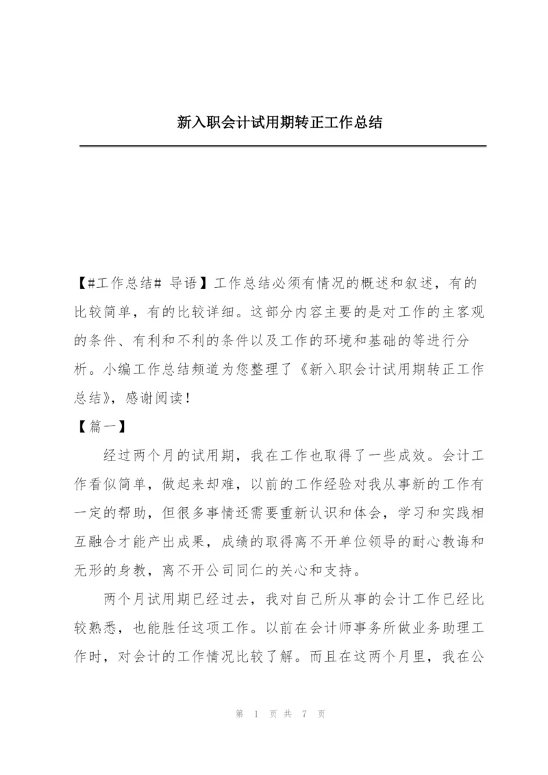 新入职会计试用期转正工作总结.docx