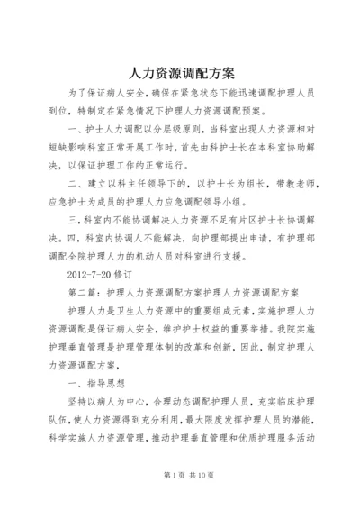 人力资源调配方案精编.docx