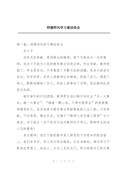 师德师风学习建设体会.docx