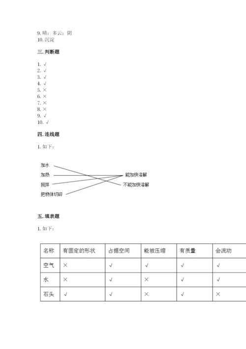 教科版三年级上册科学《期末测试卷》（考点提分）.docx