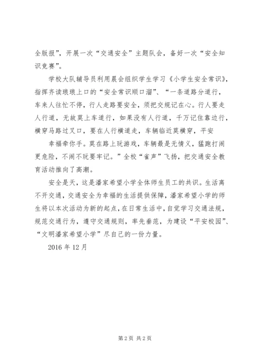 侨隆小学交通安全专题教育活动总结.docx