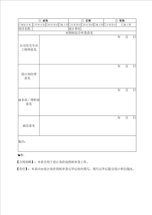 综合施工图设计管理标准流程