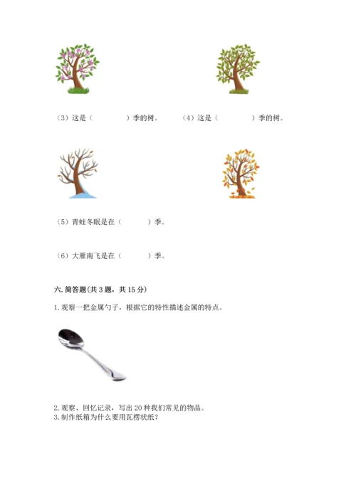 教科版科学二年级上册《期末测试卷》（考点精练）.docx