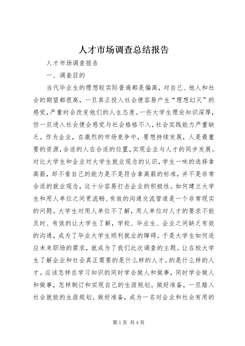 人才市场调查总结报告.docx
