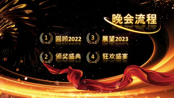 炫酷黑金赢战2023年会颁奖盛典PPT