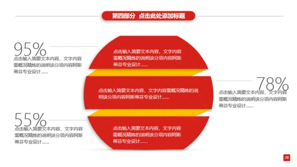 红色大气商务工作汇报通用PPT模板