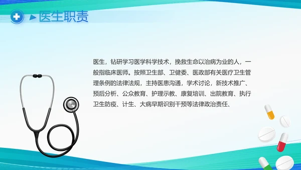 蓝色大气医疗医学患者用药安全动态PPT模板
