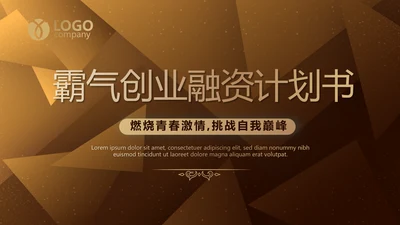 高端霸气创业融资计划书商业计划书动态PPT模板