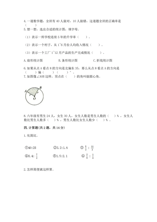 小学数学六年级上册期末测试卷附答案（模拟题）.docx