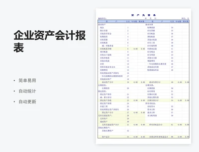 企业资产会计报表