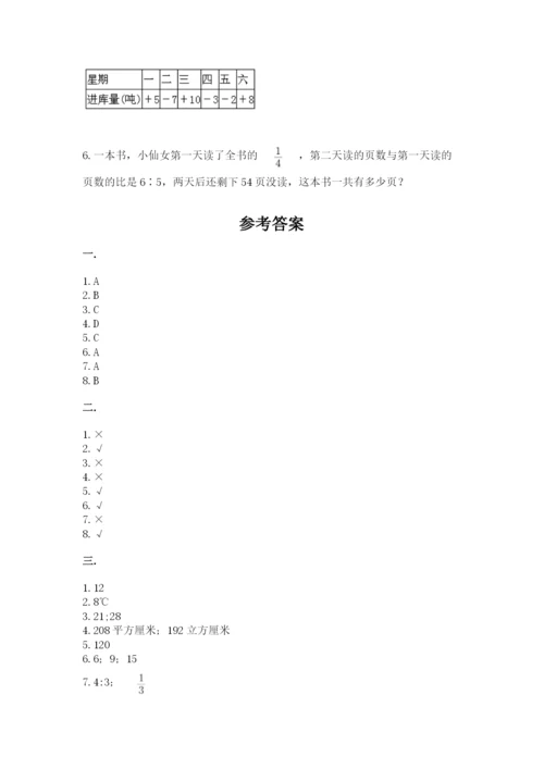 小学毕业班数学检测题附答案（夺分金卷）.docx