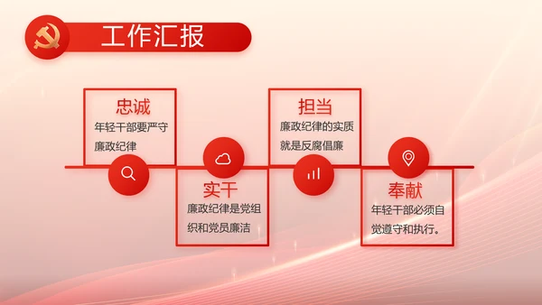 红色大气开学入党誓词动态PPT