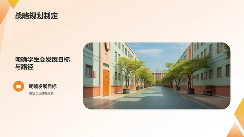 橙色商务学生会工作总结PPT模板