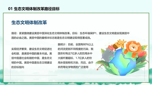 推进生态文明建设美丽中国PPT课件模板