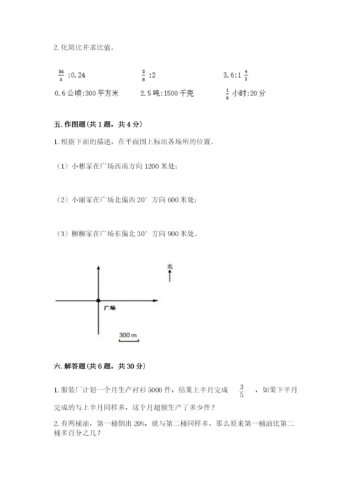 六年级数学上册期末考试卷附参考答案（综合题）.docx