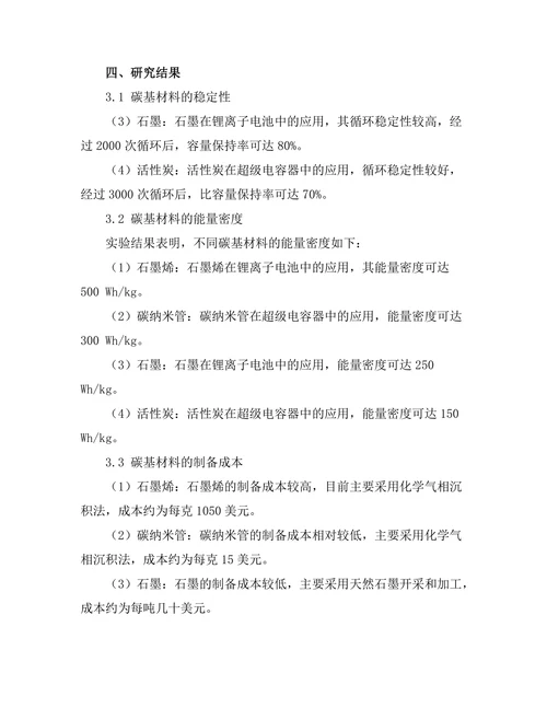 碳基材料在能源储存中的应用前景