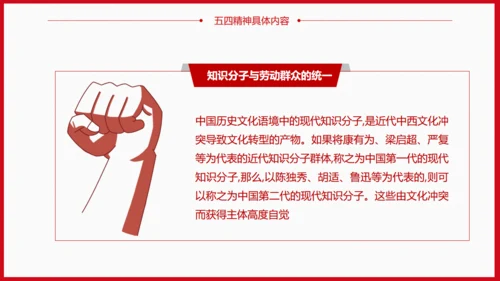 青年节为梦想努力奋斗五四精神拳头力量通用PPT模板